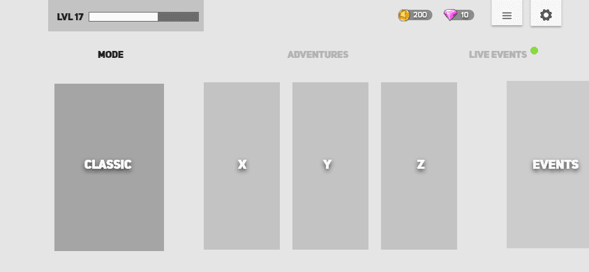 Shop wireframe design - Foundation phase